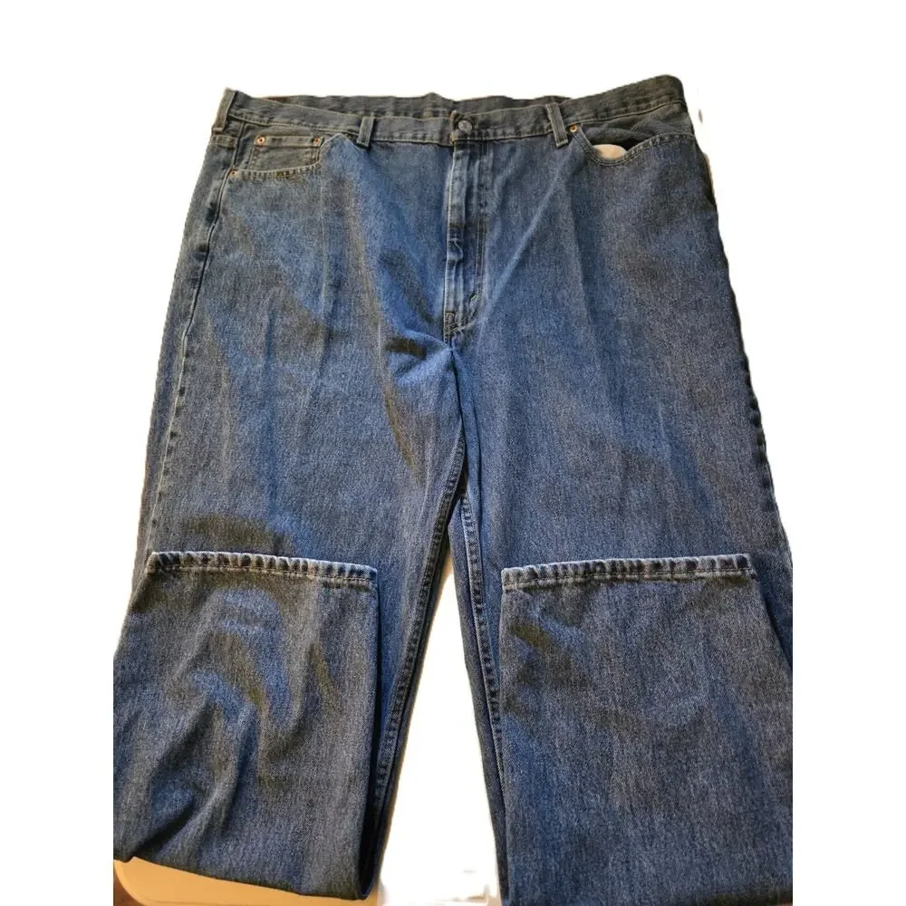 Levi's 550 Relaxed Fit Mens Blue Cotton Denim Jeans‎ 44 x 30